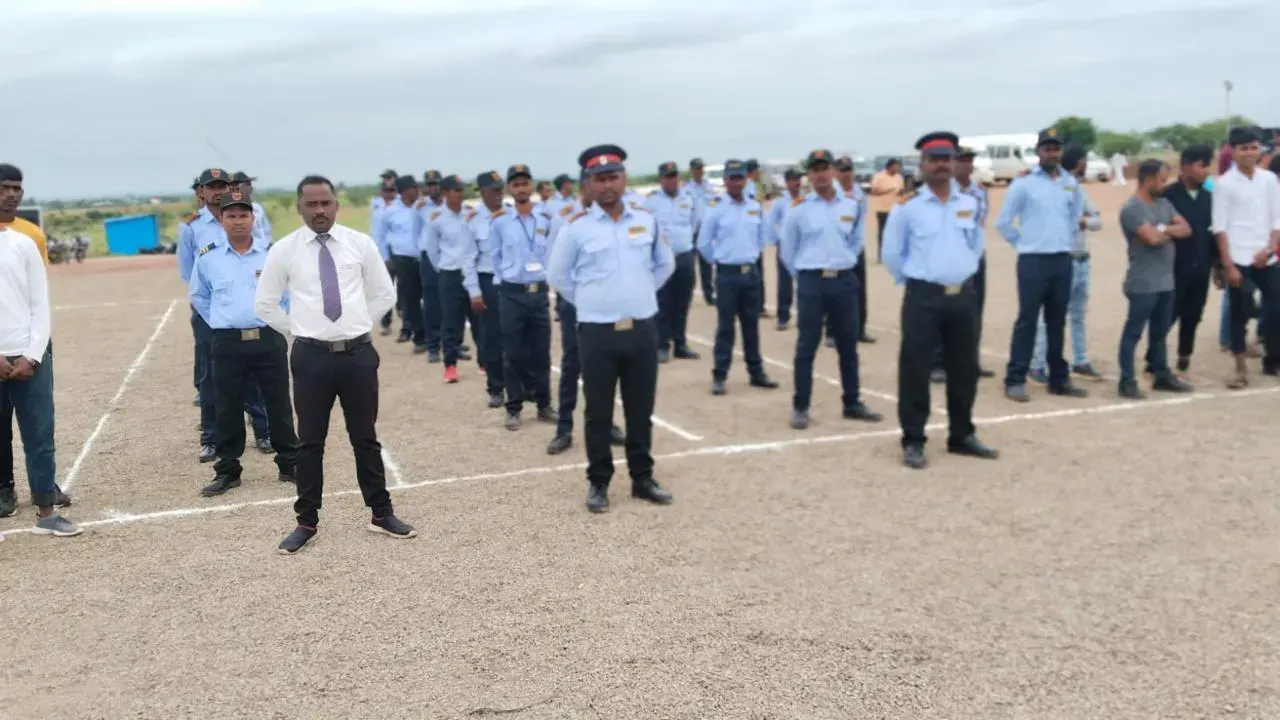 Guards assembling for duty briefing